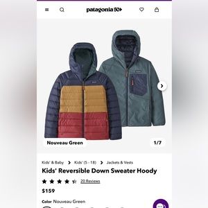 Kids' Reversible Down Sweater Hoody